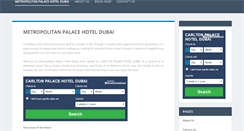 Desktop Screenshot of metropolitanpalacehoteldubai.com