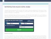 Tablet Screenshot of metropolitanpalacehoteldubai.com